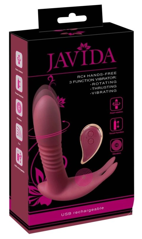 Javida Rotacyjny Model Intymny z Pilotem 3 Tryby, silikonowy, fioletowy Javida Rotacyjny Model Intymny z Pilotem 3 Tryby, silikonowy, fioletowy