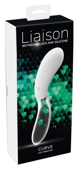 Liaison Curve LED - Dwustronny Wibrator Szklano-Silikonowy 20,5 cm