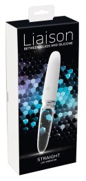 Liaison Glass Vibrator 3 - dwustronny masażer LED szkło i silikon 17,7 cm