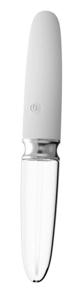 Liaison Glass Vibrator 3 - dwustronny masażer LED szkło i silikon 17,7 cm Liaison Glass Vibrator 3 - dwustronny masażer LED szkło i silikon 17,7 cm