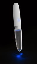 Liaison Glass Vibrator 3 - dwustronny masażer LED szkło i silikon 17,7 cm