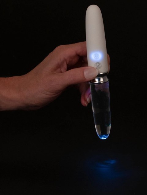Liaison Glass Vibrator 3 - dwustronny masażer LED szkło i silikon 17,7 cm Liaison Glass Vibrator 3 - dwustronny masażer LED szkło i silikon 17,7 cm