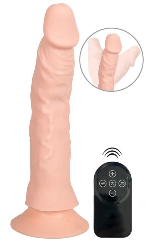 Nature Skin Bendable RC - wibrator z pilotem, 21,5 cm, wodoodporny Nature Skin Bendable RC - wibrator z pilotem, 21,5 cm, wodoodporny