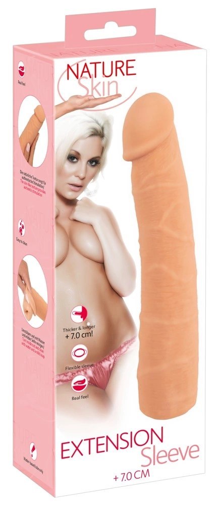 Nature Skin Extension Sleeve 25 cm - anatomiczna nakładka powiększająca