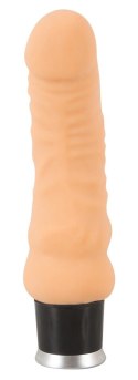 Nature Skin Wibrator 20 cm TPR wielofunkcyjny, elastyczny beżowy