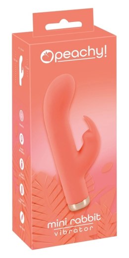 Peachy Mini Rabbit Vibrator model zakrzywiony pomarańczowy silikon 16,7 cm