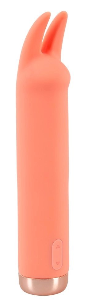 Peachy Mini - Wibrujący model intymny z elastycznymi uszami, pomarańczowy Peachy Mini - Wibrujący model intymny z elastycznymi uszami, pomarańczowy