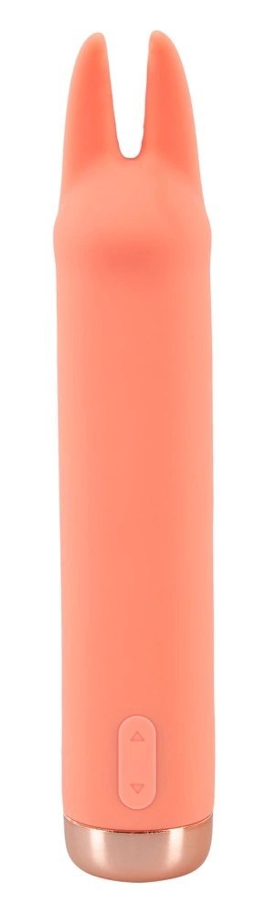 Peachy Mini - Wibrujący model intymny z elastycznymi uszami, pomarańczowy Peachy Mini - Wibrujący model intymny z elastycznymi uszami, pomarańczowy