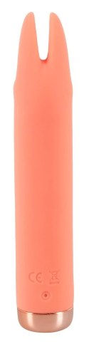 Peachy Mini - Wibrujący model intymny z elastycznymi uszami, pomarańczowy
