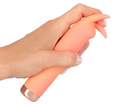 Peachy Mini - Wibrujący model intymny z elastycznymi uszami, pomarańczowy Peachy Mini - Wibrujący model intymny z elastycznymi uszami, pomarańczowy