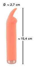 Peachy Mini - Wibrujący model intymny z elastycznymi uszami, pomarańczowy