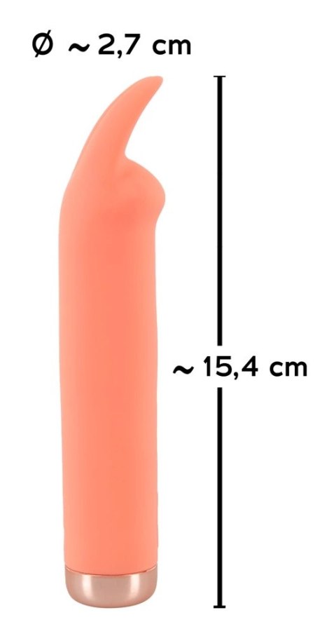 Peachy Mini - Wibrujący model intymny z elastycznymi uszami, pomarańczowy Peachy Mini - Wibrujący model intymny z elastycznymi uszami, pomarańczowy