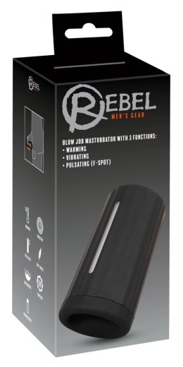 Rebel Handy Blow Job Model z 2 silnikami i funkcją podgrzewania, czarny