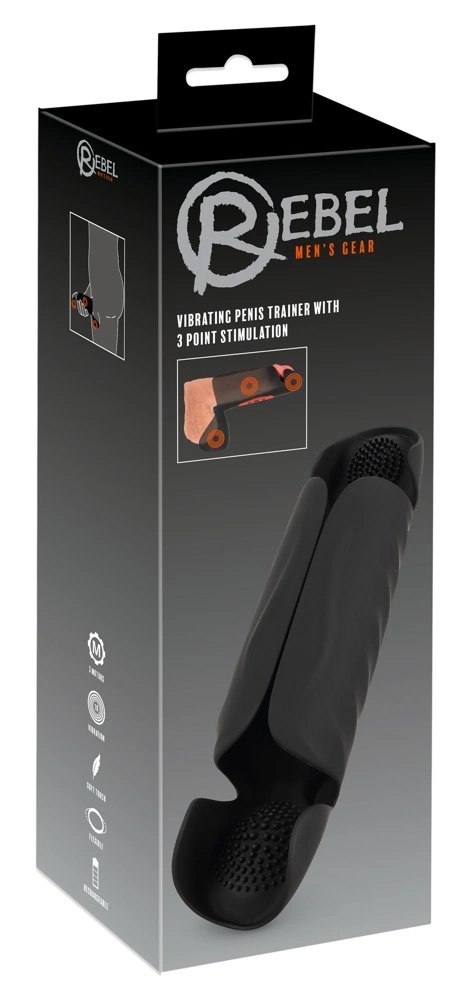 Rebel Penis Trainer 3-punktowy - Intymny trenażer z 3 silnikami, silikon Rebel Penis Trainer 3-punktowy - Intymny trenażer z 3 silnikami, silikon