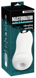 Stroker Model Dual White - System Ssania i Wibracji, 21 cm