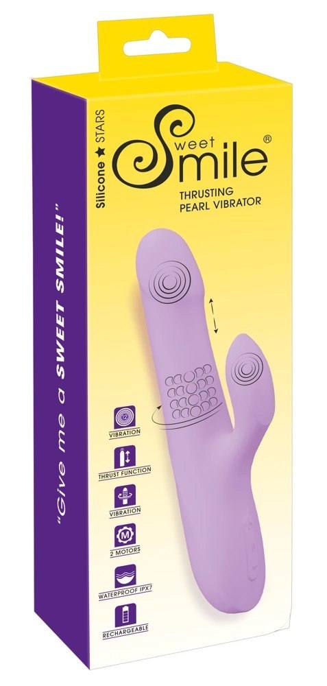 Sweet Smile Pearl Vibrator model pchający, 10 trybow, silikonowy 23 cm Sweet Smile Pearl Vibrator model pchający, 10 trybow, silikonowy 23 cm