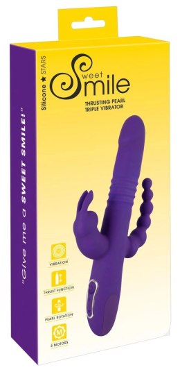 Sweet Smile Thrusting Pearl Triple - wielofunkcyjny model silikonowy USB 26 cm