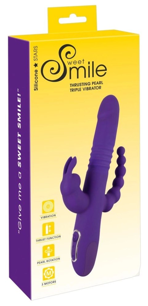 Sweet Smile Thrusting Pearl Triple - wielofunkcyjny model silikonowy USB 26 cm Sweet Smile Thrusting Pearl Triple - wielofunkcyjny model silikonowy USB 26 cm