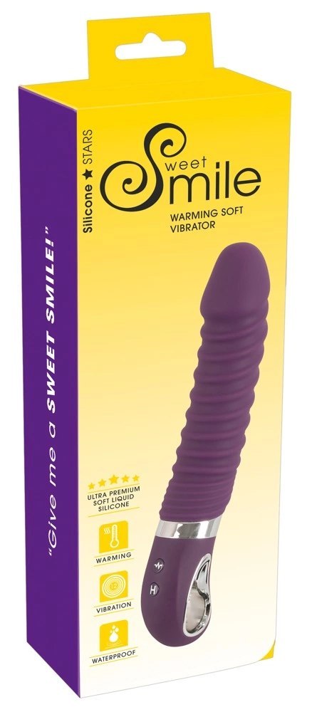 Sweet Smile Warming Soft fioletowy - wibrator z funkcją grzania, silikon Sweet Smile Warming Soft fioletowy - wibrator z funkcją grzania, silikon