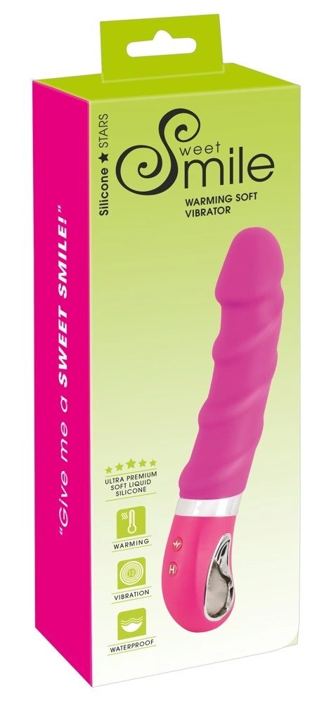 Sweet Smile Wibrator Warming Soft rożowy z funkcją grzania 22,8 cm Sweet Smile Wibrator Warming Soft rożowy z funkcją grzania 22,8 cm