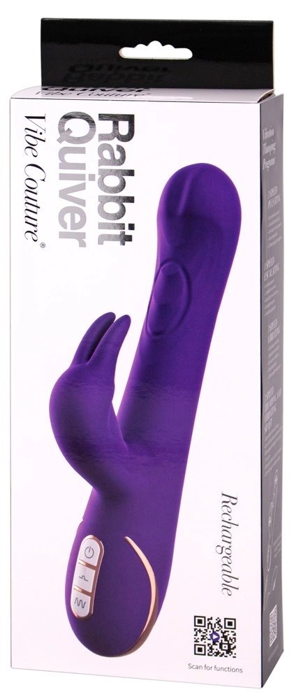 Vibe Couture Quiver Fioletowy - Elastyczny Wibrator Kroliczek, 21,4 cm Vibe Couture Quiver Fioletowy - Elastyczny Wibrator Kroliczek, 21,4 cm