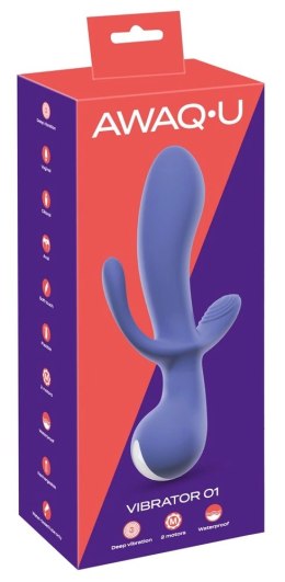 You2Toys AWAQ.U Vibrator 1 fioletowy z trzema ramionami, ładowalny