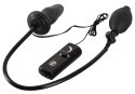 You2Toys Korek z pompką i wibracjami, lateksowy, czarny, 12 cm