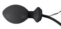 You2Toys Korek z pompką i wibracjami, lateksowy, czarny, 12 cm