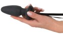 You2Toys Korek z pompką i wibracjami, lateksowy, czarny, 12 cm