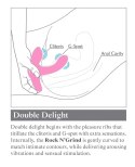 3some Double Stimulation Vibrator 17 cm silikonowy, 10 trybow, USB