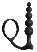 Anal Fantasy Kulowy korek z pierścieniem silikonowy 12 cm czarny