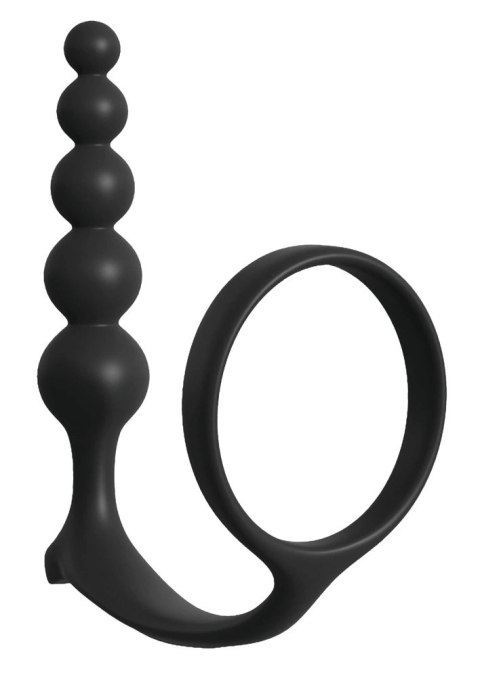 Anal Fantasy Kulowy korek z pierścieniem silikonowy 12 cm czarny Anal Fantasy Kulowy korek z pierścieniem silikonowy 12 cm czarny