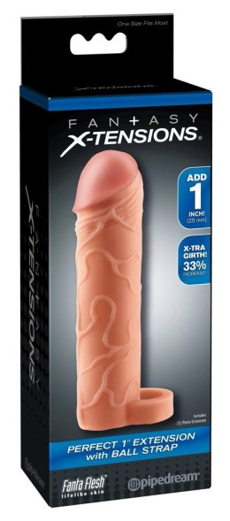 Fantasy X-Tensions System intymny wydłużający +2,5cm cielisty 17,7cm