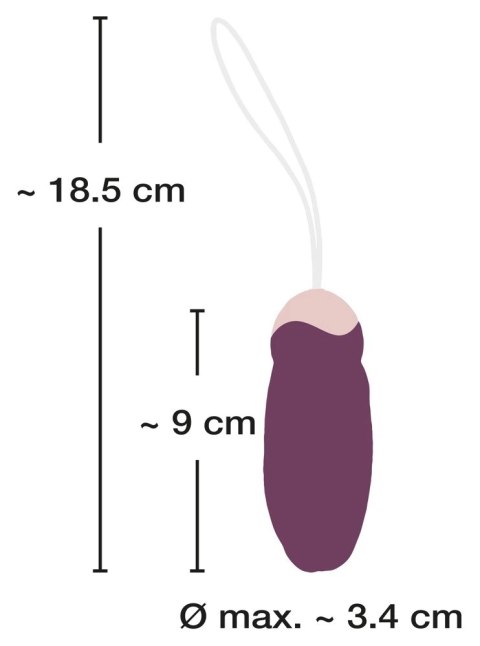 Javida Obrotowe Jajeczko Wibrujące z Pilotem Bezprzewodowym 18,5 cm Javida Obrotowe Jajeczko Wibrujące z Pilotem Bezprzewodowym 18,5 cm