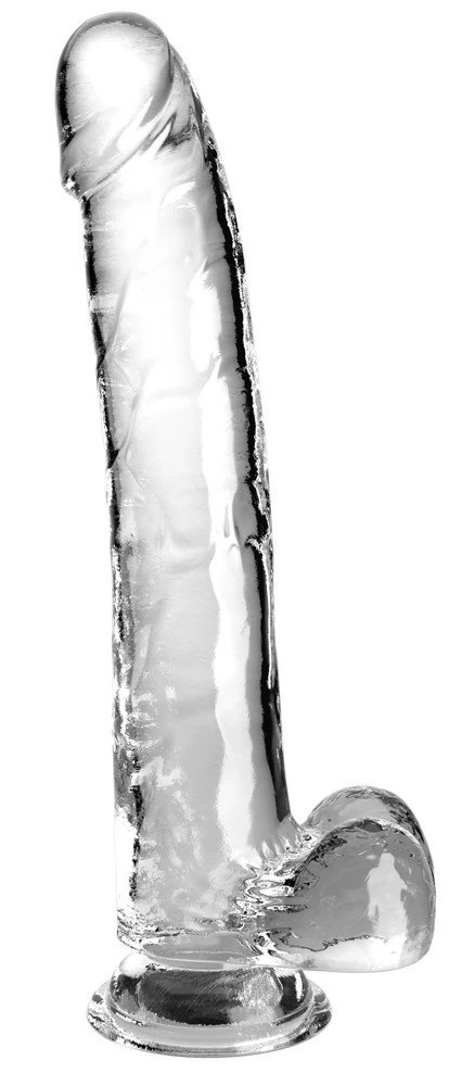 King Cock Clear 28 cm - Transparentny model z przyssawką TPE King Cock Clear 28 cm - Transparentny model z przyssawką TPE