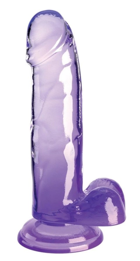 King Cock Clear 7'' Model Fioletowy - Transparentny Anatomiczny z Przyssawką 18 cm King Cock Clear 7'' Model Fioletowy - Transparentny Anatomiczny z Przyssawką 18 cm