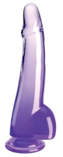 King Cock Clear Fioletowy Model 25 cm z Przyssawką i Anatomiczną Bazą
