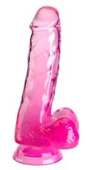 King Cock Clear Model 6" Przyssawka Transparentny-Rożowy 17,8 cm