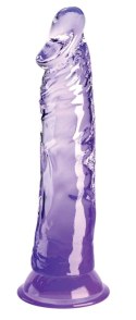 King Cock Clear model 8" - przezroczysty fioletowy z przyssawką 21,8 cm