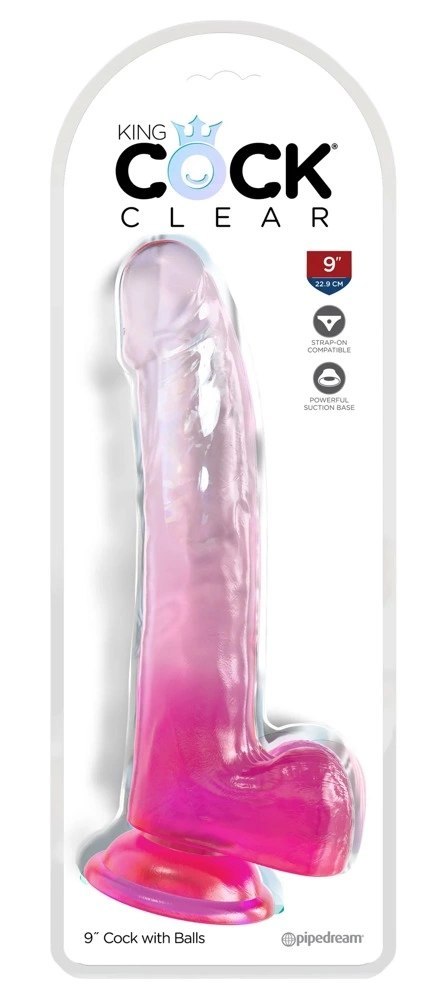 King Cock Clear model 9'' - przezroczysty anatomiczny z przyssawką 24,8 cm King Cock Clear model 9'' - przezroczysty anatomiczny z przyssawką 24,8 cm