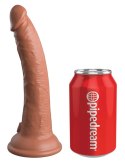 King Cock Elite Comfy Body Dock zestaw uprząż + model silikonowy 18 cm ciemny