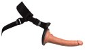 King Cock Elite Comfy Body Dock zestaw uprząż + model silikonowy 18 cm ciemny