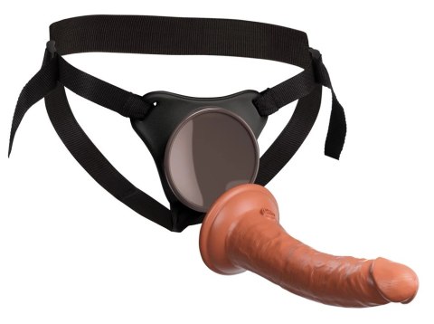 King Cock Elite Comfy Body Dock zestaw uprząż + model silikonowy 18 cm ciemny King Cock Elite Comfy Body Dock zestaw uprząż + model silikonowy 18 cm ciemny