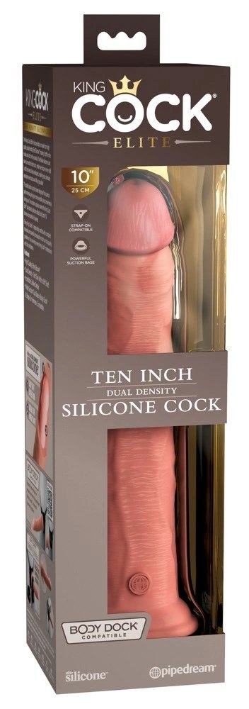 King Cock Elite Model 10" Silikonowy z Przyssawką Jasny 25 cm King Cock Elite Model 10" Silikonowy z Przyssawką Jasny 25 cm