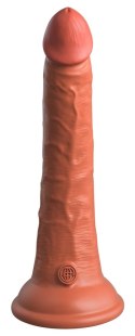 King Cock Elite Model 7" Silikonowy Dwuwarstwowy, Przyssawka, Ciemny
