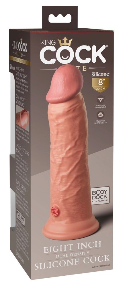 King Cock Elite Model 8" silikonowy, jasny, z przyssawką, 20 cm King Cock Elite Model 8" silikonowy, jasny, z przyssawką, 20 cm