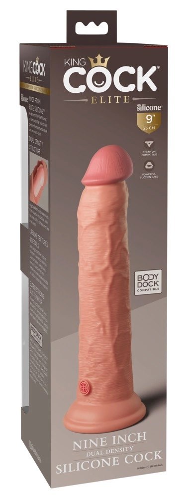 King Cock Elite Model silikonowy z przyssawką 23 cm jasny beżowy King Cock Elite Model silikonowy z przyssawką 23 cm jasny beżowy