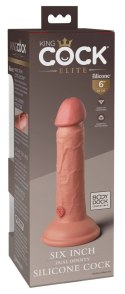 King Cock Elite Silicone 15 cm jasny kolor - model z przyssawką