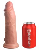 King Cock Elite Silikonowy Model Wibracyjny 20 cm z Przyssawką Jasny
