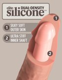 King Cock Elite Silikonowy Model Wibracyjny 20 cm z Przyssawką Jasny